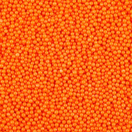 Orange Nonpareils Sprinkles - 2mm Edible Mini Pearl Sprinkles for Cake Decorating, Cupcake, Cookie, Baking, Donuts, Ice Cream Toppings, Wedding Party Supplies 130g/4.58oz