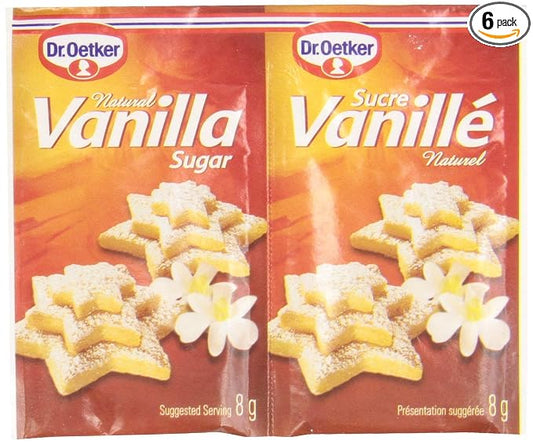 Dr. Oetker Vanilla Sugar - Natural - 6 × 8 g