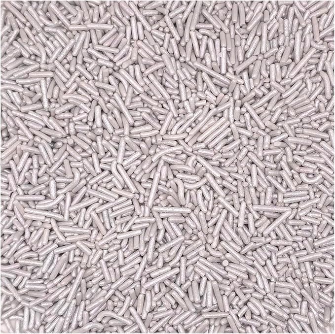 NCS Gray Jimmies Edible Sprinkles – Cupcake, Cake & Cookie Decorations, 7 oz