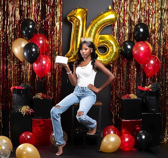 Gold Number 23 Balloon 40 inch, 23 Number Balloons, 23rd Gold Birthday Decorations, 23 Year Old Women Men Golden Party Supplies