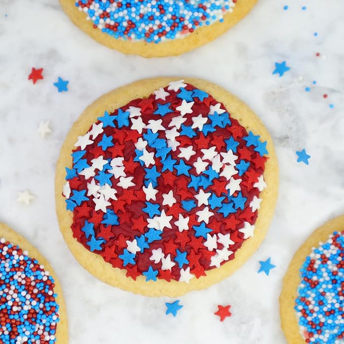 Mystic Sprinkles Fourth of July Sprinkles Mixes (United Stars Confetti Mix 2.6oz)