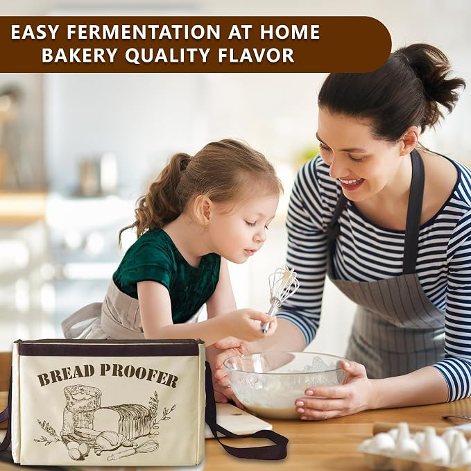 Bread Proofing Box with 3-Sided Heating - Digital Thermostat & Timer (50-113°F) for Perfect Sourdough, Pizza Dough, Yogurt Fermentation, Baking and Rising