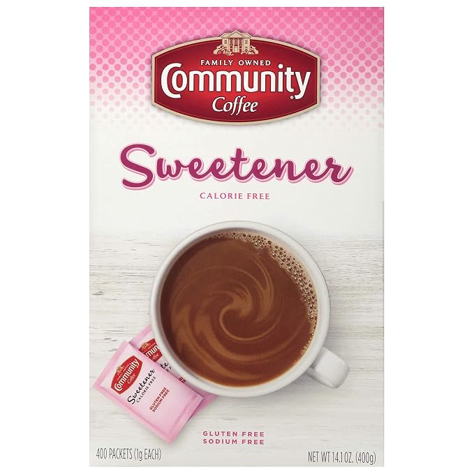 Community Coffee Pink Sweetener Packets, 1600 Count, 400 Count (Pack of 4)