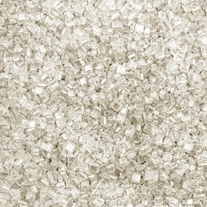 Brew Glitter - White Rimming Sugar (4oz, 1x Bar Tin) Cocktail Garnish for Mixed Drinks & Refreshments