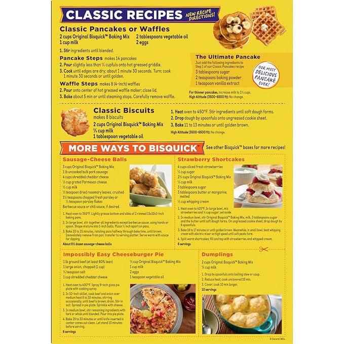 Betty Crocker Bisquick Pancake and Baking Mix, Original, Makes About 145 Pancakes, Giant Size, 96 oz