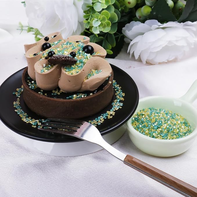 Green Sanding Sugar for Baking, St. Patricks Day Sprinkles for Cake Decorating,130g/4.59oz Sugar Sprinkles for Cupcake, Cookie and Donuts Toppings