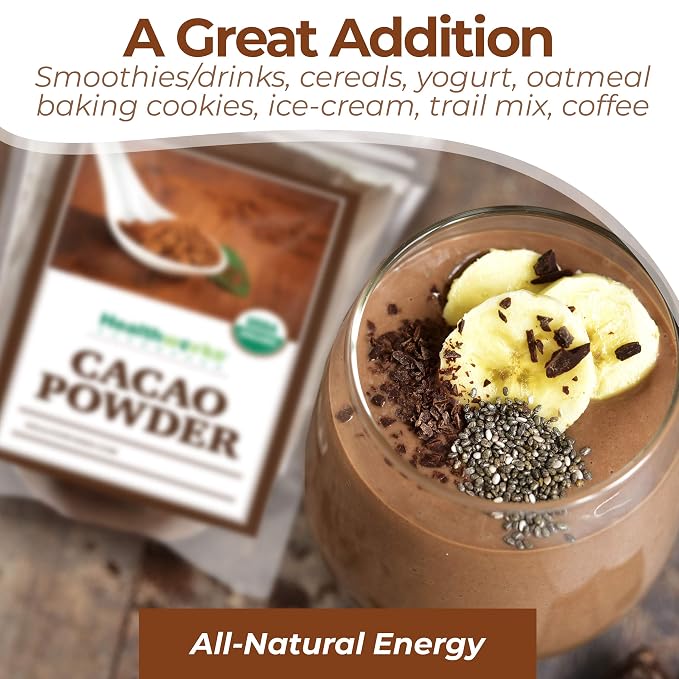 Healthworks Superfoods Organic Cacao Powder - 32 Oz / 2 Lbs - Cocoa Chocolate Substitute - Rich Chocolate Flavour - Sugar-Free, Keto, Vegan & Non-GMO - Peruvian Bean/Nut Origin - Antioxidant Superfood