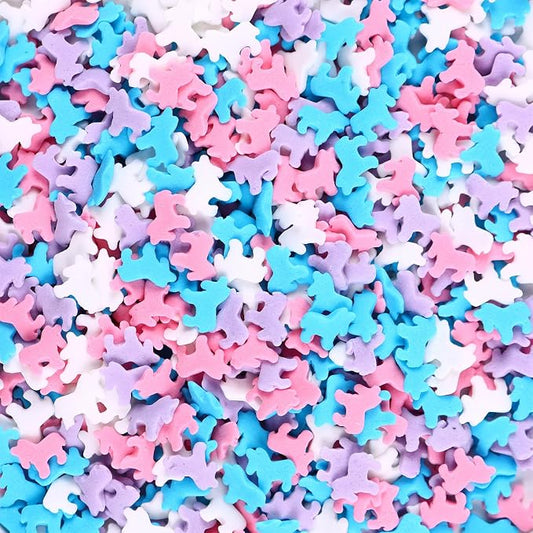 Unicorn Sprinkles for Cake Decorating 3.17 ounce Edible Blue Pink Purple Sprinkles Mix Topper Cookie Confetti Sprinkles for Cupcakes Candy Cream Chocolate Cake Decor for Birthday Princess Christmas Party