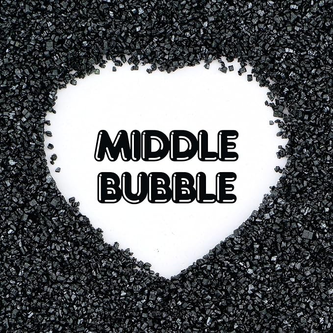 Black Sanding Sugar | Black Sprinkles | Edible Coarse Sugar Crystals | For Baking Dessert Decorating, Cake, Cupcake, Cookie, Ice Cream | Halloween Graduation Holiday Party | 4.6 Ounces