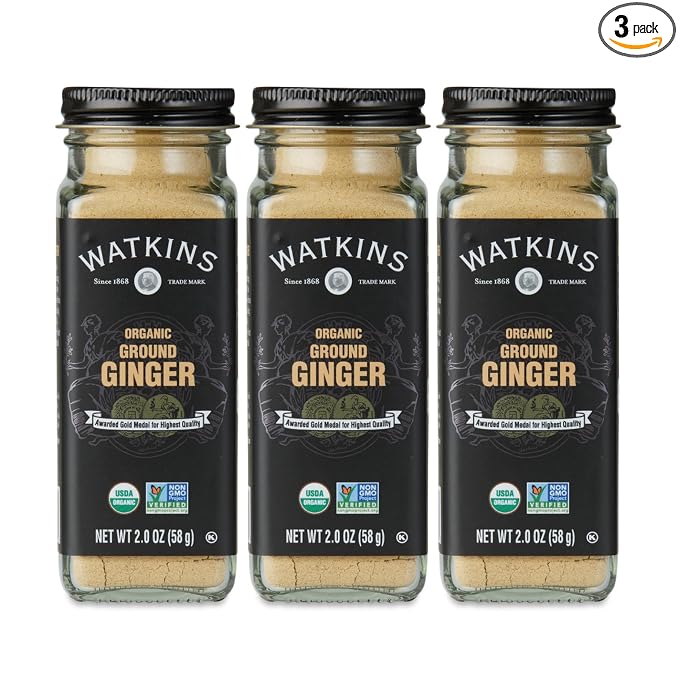 Watkins Organic Ground Ginger, 2 Ounce Jar, 3-Pack