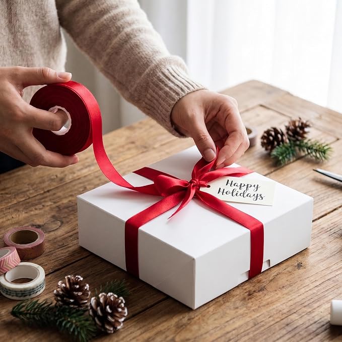 UnicoPak Gift Boxes with Lids 10 Pack 9x9x3.1 Inches | White Cardboard, Separate Lid and Base Zero Assembly, Bulk For Presents, Convenient Size Multi-Purpose Use