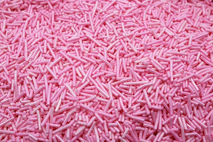1 Pound Light Pink Sprinkles BULK Jimmies - Edible Cake Cupcakes Dessert & Ice Cream Topping-Gender Reveal Candy
