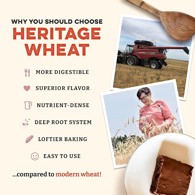 Sunrise Flour Mill USDA Organic Heritage Whole Wheat Pastry Flour - 5 lbs | Milled from White Sonora | Easier to Digest with Less Bloating | No Bleaching or Bromating | Zero Additives
