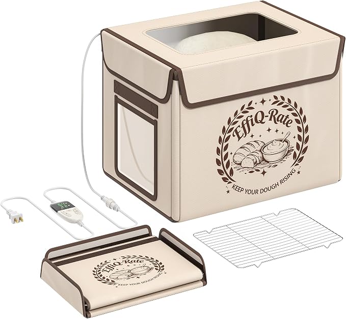 Foldable Bread Proofing Box, Precise Temperature Control Dough Proofer with 99H Timer, 36L Large Capacity Fermentation Chamber for Perfect Sourdough, Yogurt & Pizza, Space-Saving Storage