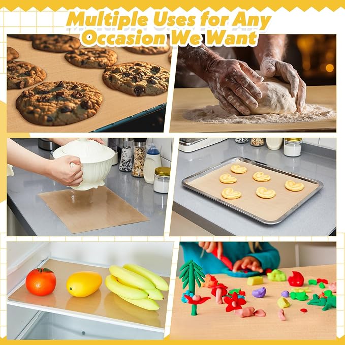 Thickened Silicone Baking Mat Roll 72" x 12", Reusable Free Cutting Baking Sheet with Scissors and Tape Non-stick Pastry Mat for Dough, Oven, Air Fryer, Freeze Dryer, Kitchen Counter