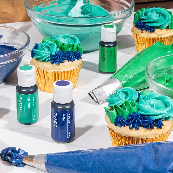 Loyal Gel Food Coloring | Vibrant Color for Buttercream, Fondant, Royal Icing, Gum Paste, Marzipan and Cake Batter | Gel-Based Concentrated Food Dye - 20ml Navy