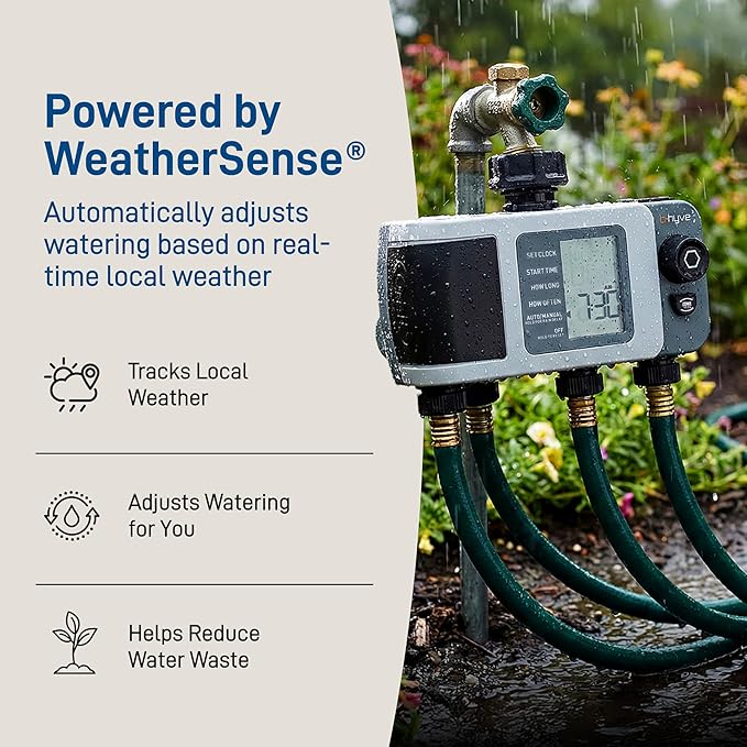 Orbit B-hyve XD 4-Port Smart Hose Watering Timer with Wi-Fi Hub - App Controlled Irrigation Timer - Smart WeatherSense Auto Watering - Multi Valve Yard Irrigation System - 24639
