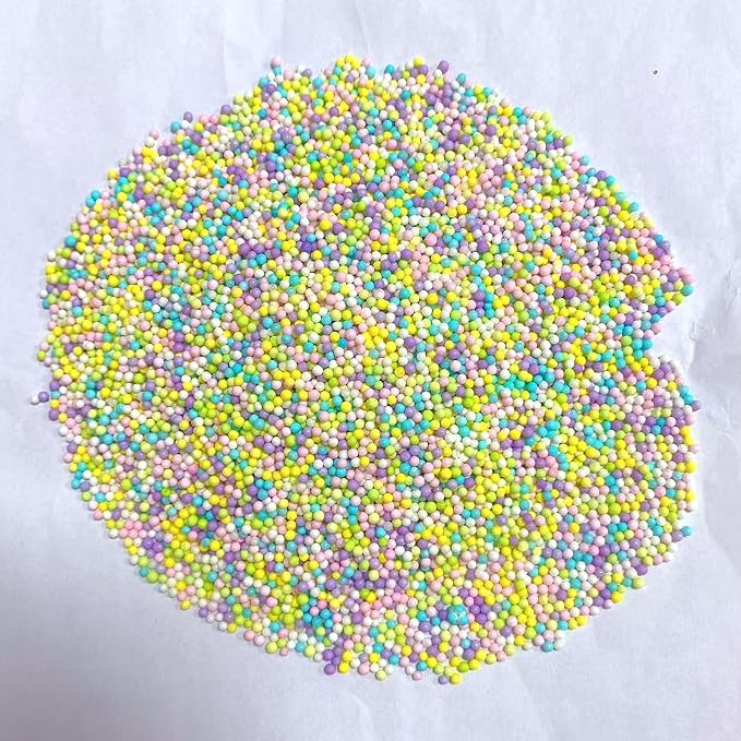 PhilaeEC Easter Nonpareils Sprinkle 2mm Mini Peals Spring Mix Sprinkle Edible for Cake Decoration Cupcake Topper Cookie Baking Decorations St Patricks Easter Supplies