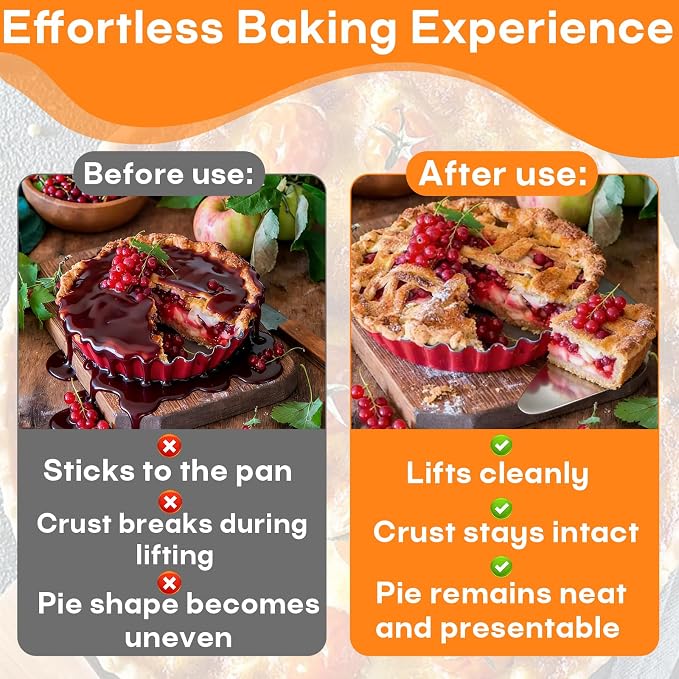5-Pack First Slice Pie Spatula Set – Non-Stick Pie Server & Cutter for Neat Pie, Cake and Dessert Slices, Food-Grade 402 Stainless Steel, Easy to Clean & Dishwasher Safe