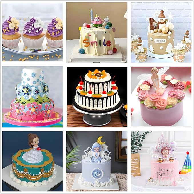 ANSLYQA Cake Decorating Kit, 237 Pcs Baking Tools | Aluminium Cake Turntable, Leveler, 24 Numbered Icing Tips, 2 Spatulas, 3 Scrapers, 50 Cupcake Liners, 100 Pastry Bags & More