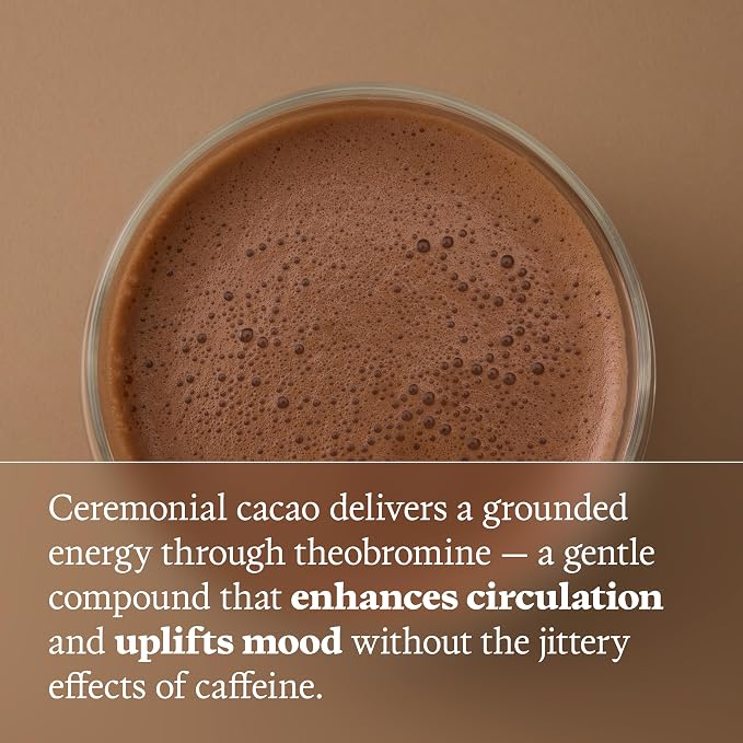 Ultra Life Sport - Ceremonial Cacao - 100% USDA Raw Organic Cacao Powder Superfood - Contains Theobromine with Antioxidants, Iron, Magnesium, and Calcium - A Coffee Substitute, Caffeine Free - 1/2 lb