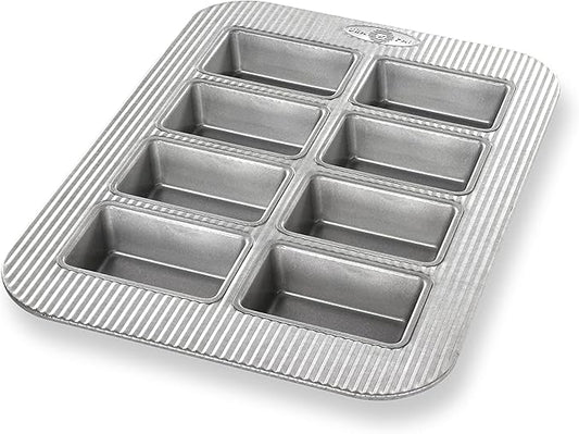 USA Pan Bakeware Nonstick Mini Loaf Pan, 8-Well