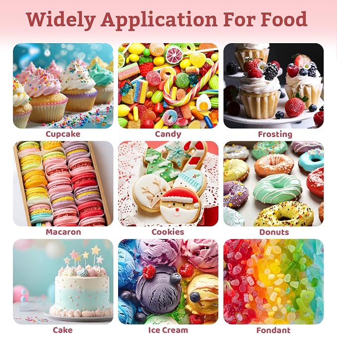 Gel Food Coloring Set,20g x 6 Colors Dye Free Food Coloring Food Grade Concentrated Liquid Gel Vibrant Cake Food Dye Color for Easter Eggs Cake Decorating Baking Icing Cooking Fondant-0.7 Fl.oz/Bottle