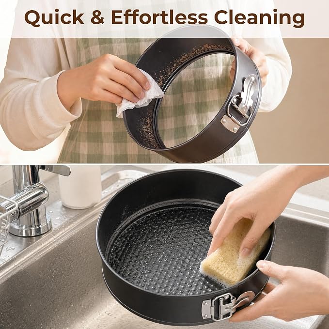 10 Inch Springform Pan, Nonstick & Leakproof | Cheesecake Pan with Removable Bottom, Easy Release for Baking