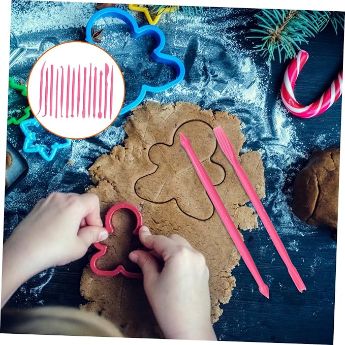 VILLCASE 6sets Clay Modeling Tools for Crafts and Cake Decoration Plastic Fondant Sculpture Pens for Projects for Boys and Girls and Creative Fun