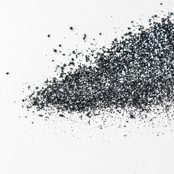 Sweets Indeed, Edible Glitter, Perfect for Drinks, Cocktails, Beverages & Cake Decorating, Dessert Cake Topper, Gift, 4 grams (Black Edible Glitter)