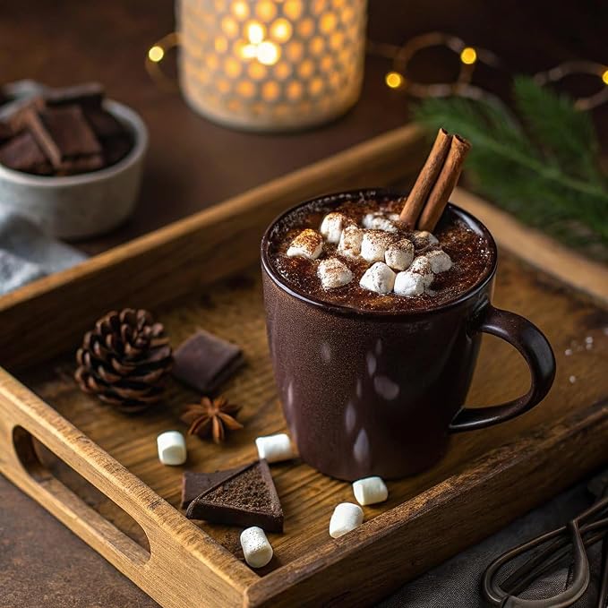 Caffe D'Vita Sugar Free Hot Cocoa Mix - Sugar Free Hot Chocolate Mix, Gluten Free, Low Fat, No Cholesterol, No Hydrogenated Oils, No Trans Fat, Kosher, Hot Cocoa Mix Bulk - 10 Oz Can