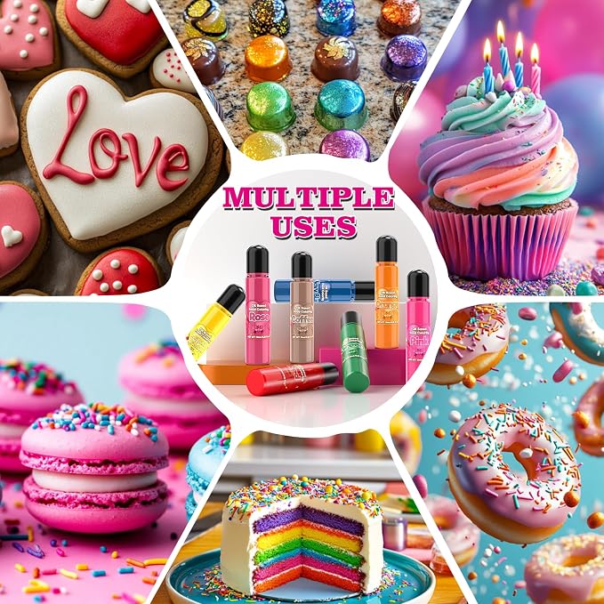 24 Color Oil Based Food Coloring Set, 8.4 Fl. Oz, Concentrated Oil Based Food Coloring for Chocolate Melts Candy Cake 0.35 Fl. Oz (10ml)/Bottles