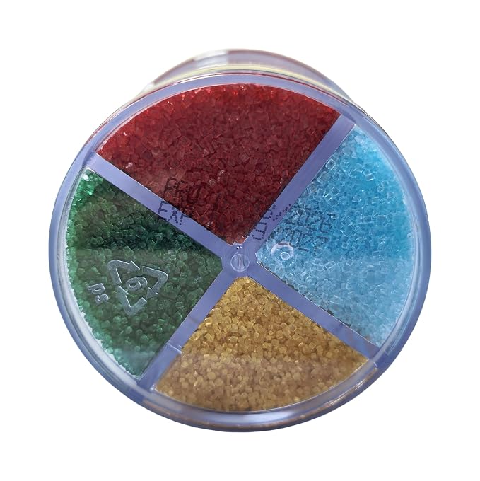 Senchanting Red Blue Green Gold Sanding Sugar Sprinkles, Edible Crystal Sanding Candy Sugar for Cake Decorating Wedding Party Baking Cupcake Cookie Ice Cream Decoration Supplies 168g/5.93oz