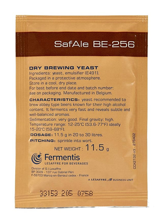 Fermentis SafAle BE-256 Beer/Ale Yeast - Pack of 1 - With North Mountain Supply Freshness Guarantee