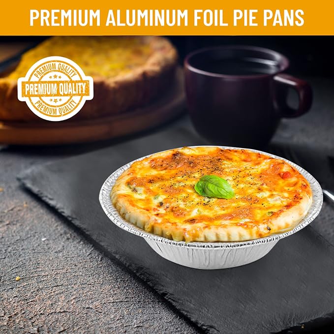 Aluminum Foil Tart Pans, 3 3/8 Inch, 200 Count | Mini Pie Tins, Made in USA, Disposable