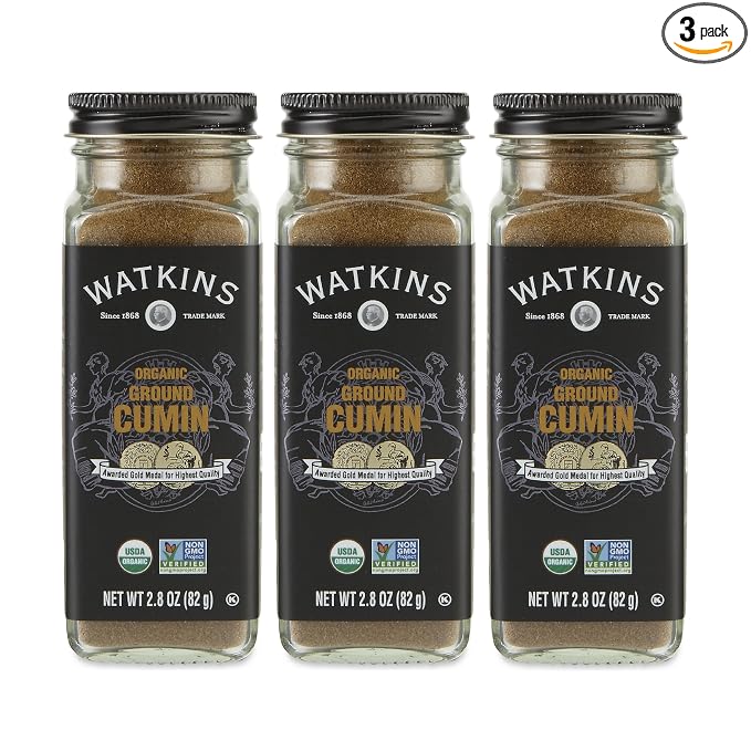 Watkins Gourmet Organic Spice Jar, Ground Cumin,2.8 Ounce (Pack of 3)