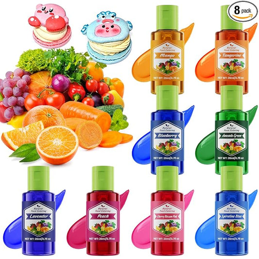 Natural Food Coloring - 160ml Pastel Food Coloring, Plant Based Food Dye, Artificial Dye Free Gel Food Coloring for Cake Decorating, Buttercream Frosting, Cookie, Baking