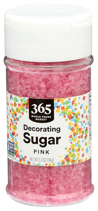 365 by Whole Foods Market, Pink Decorating Sugar, 3.3 Ounce (Pack of 2)