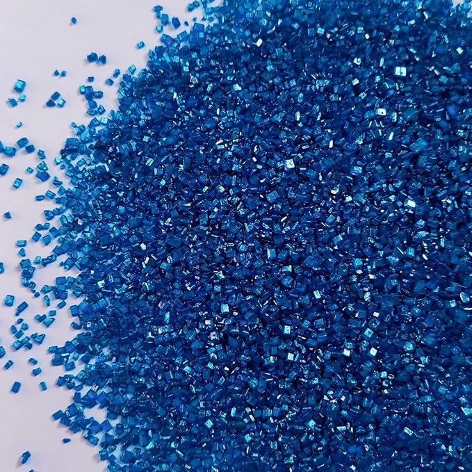 HeDeon&Rles Edible RoyalBlue Sanding Sugar Crystals for Baking 120g/4.23oz Patriotic Sanding Sugar Cake Cupcake Cookie Icing Top Birthday Wedding Independence Day Halloween Christmas Cake Decoration