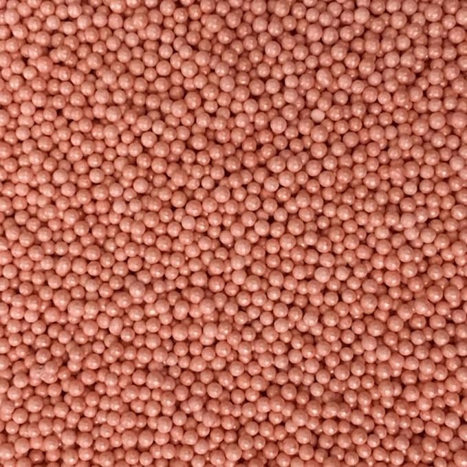 COOL MOM SPRINKLES Rose Gold Nonpareils Sprinkles (4 oz.) – Themed Sprinkles for Decorating Cakes, Cupcakes, Cookies & Desserts – Packaged in the USA/Gluten-Free