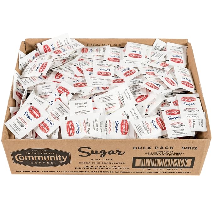 Community Coffee Sugar Bulk Pack, 1000 Count