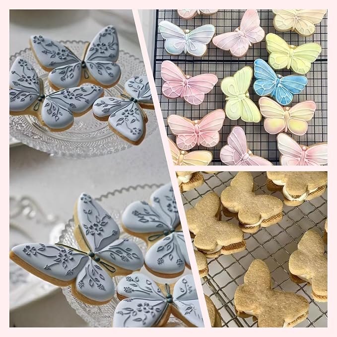 5PCS Butterfly Small Cookie Cutters Set holiday cookie cutter set for Baking Homemaking Cookie Biscuits Dough