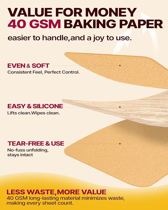 Katbite Tulip Cupcake Liners 200PCS, Muffin Baking Cups ProSmooth Brown