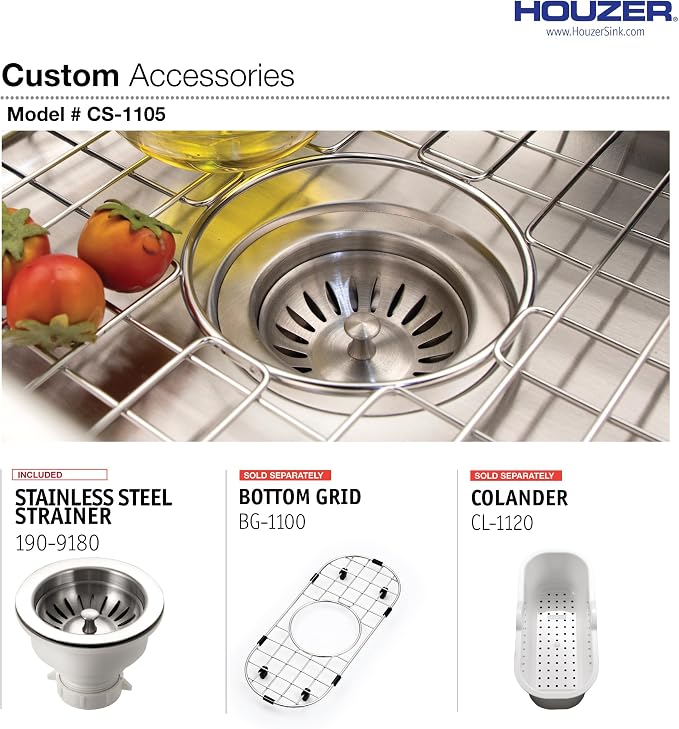 Houzer Club Stainless Steel Kitchen Bar & Prep Sink - 10 Inch Undermount Compact Single Bowl Sink, Durable & Versatile, Essential for Home & Apartment, Nested 40-Pack - CS-1105-40