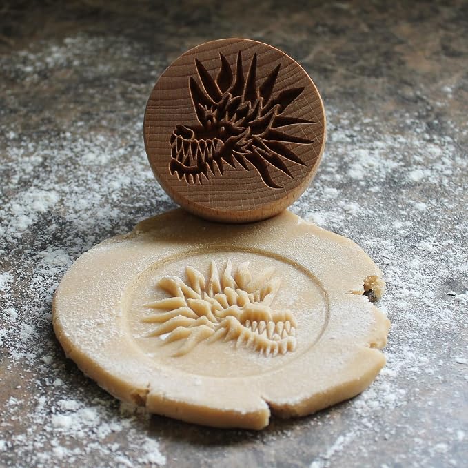 Wood Cookie Stamp, 2.5 Inch (Chinese Dragon CS-140)