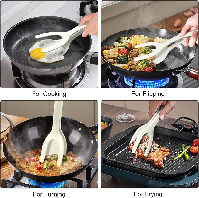 Silicone Spatula, BPA Free Kitchen Spatula, High Heat Resistant Rubber Spatulas, Ideal Kitchen Utensils for Non-Stick Pans, Sautéing, Frying, Baking, Turning and Flipping