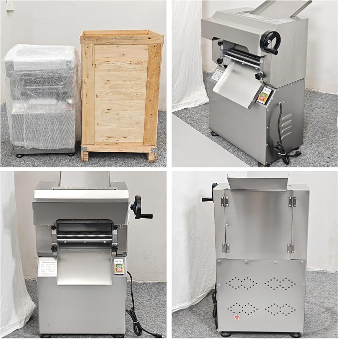 3-in-1 Commercial Pasta Maker with Dough Sheeter,Noddle Cutter & Dough Pressing Machine,Kneader,Noddle Cutter Dough Pressing Machine Suitable For Making Pizza,Noodles (3mm Noodle Knife)