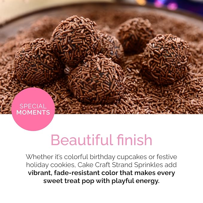 Cake Craft Sprinkles – 3-Pack (100g Each) | Decorating Cakes, Cupcakes, Cookies & More | Red – Jimmies