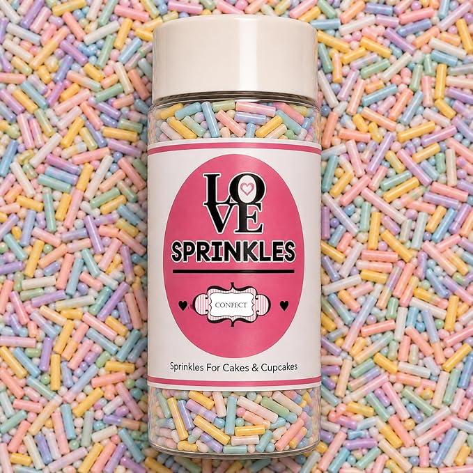 Confect Rainbow Sprinkles | Prism Party Custom Jimmies Blend | Multicolor Edible Toppings for Cake & Baking Decoration | Vegan, Gluten-Free, Nut-Free, Dairy-Free, Palm Oil-Free – 4.2 Oz