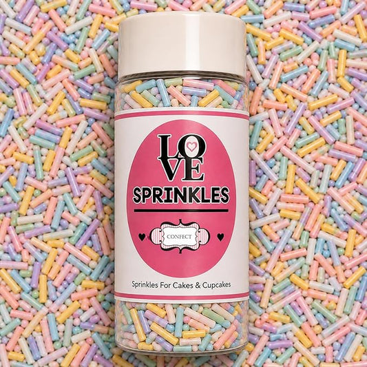 Confect Rainbow Sprinkles | Prism Party Custom Jimmies Blend | Multicolor Edible Toppings for Cake & Baking Decoration | Vegan, Gluten-Free, Nut-Free, Dairy-Free, Palm Oil-Free – 4.2 Oz